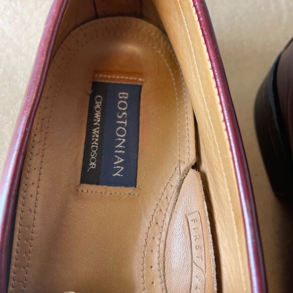 Bostonian Crown Windsor Mens Burgundy Leather‎ Loafers Size 9 - Picture 9 of 16